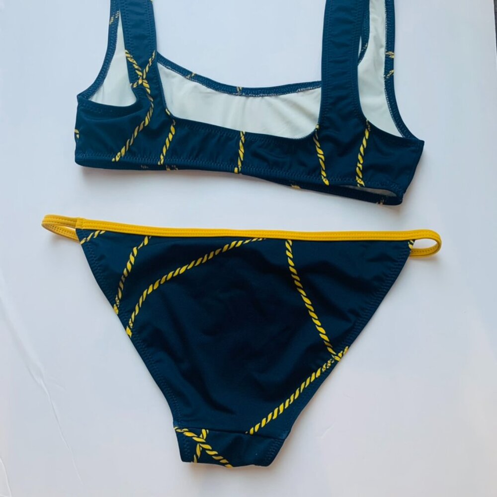 Solid & Striped Limited-edition Chain Link Printed Two-Piece Bikini Swimsuit Set - Picture 5 of 5